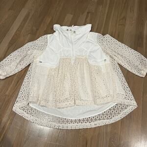 Anthropologie Hei Hei White Jacket in Size Medium